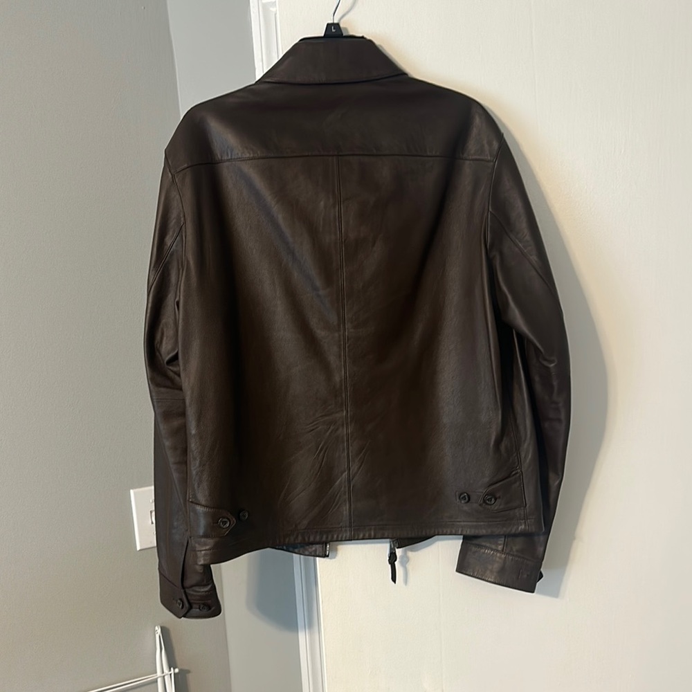 Polo by Ralph Lauren Brown Lightweight 100% Lamb Leather Jacket - Picture 3 of 4